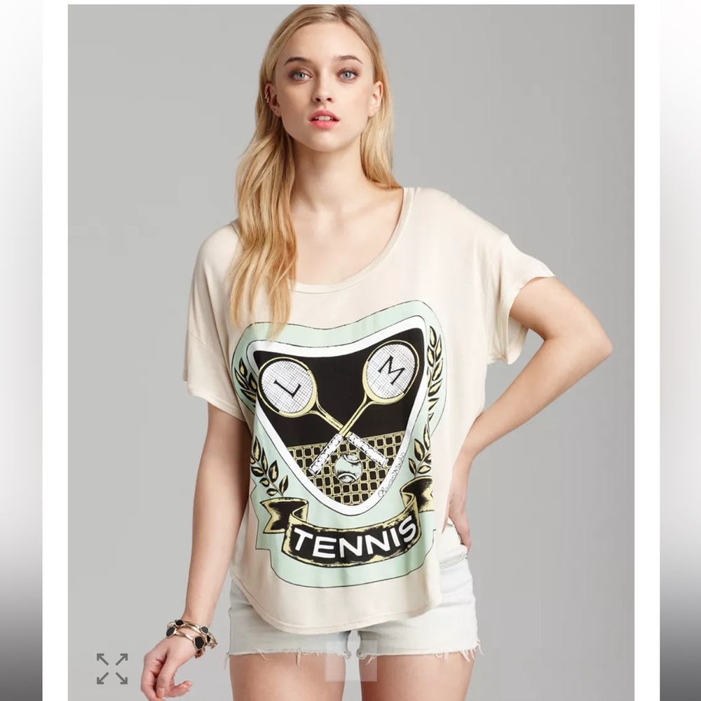 Lauren Moshi tennis Audrey tshirt butter yellow‎ size small